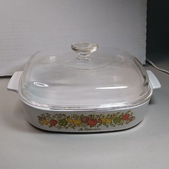 Corningware Spice of Life Cookware Casserole Dish with Clear Glass Lid - Picture 1 of 14